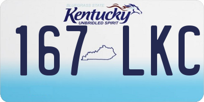 KY license plate 167LKC
