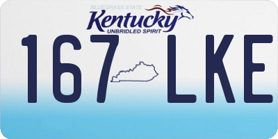 KY license plate 167LKE