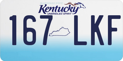 KY license plate 167LKF