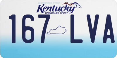 KY license plate 167LVA
