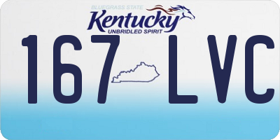 KY license plate 167LVC