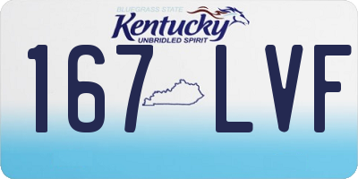 KY license plate 167LVF