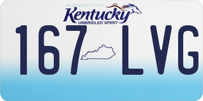 KY license plate 167LVG