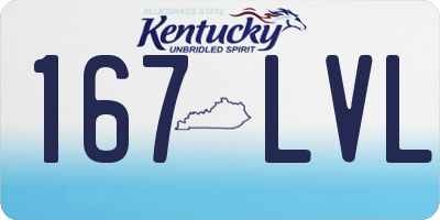KY license plate 167LVL