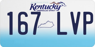 KY license plate 167LVP
