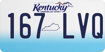 KY license plate 167LVQ