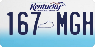 KY license plate 167MGH