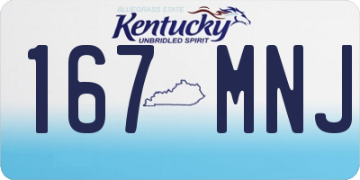 KY license plate 167MNJ
