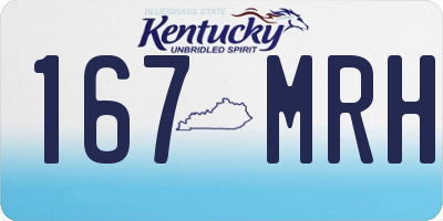 KY license plate 167MRH