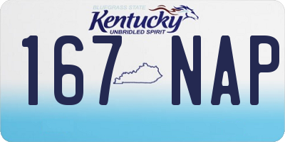 KY license plate 167NAP