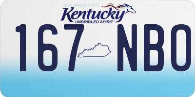 KY license plate 167NBO