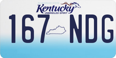 KY license plate 167NDG