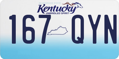 KY license plate 167QYN