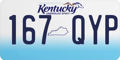 KY license plate 167QYP