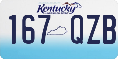 KY license plate 167QZB