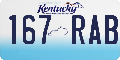 KY license plate 167RAB