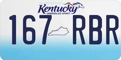 KY license plate 167RBR