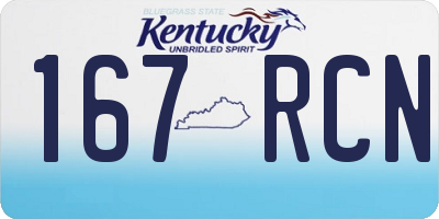 KY license plate 167RCN