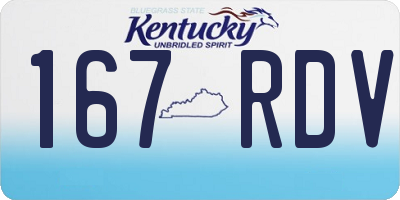 KY license plate 167RDV