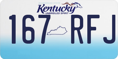 KY license plate 167RFJ