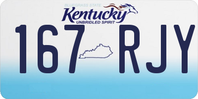 KY license plate 167RJY
