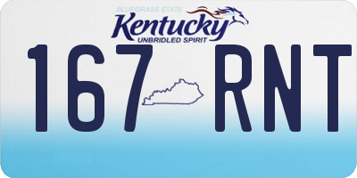 KY license plate 167RNT