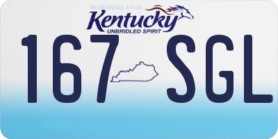 KY license plate 167SGL