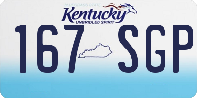 KY license plate 167SGP