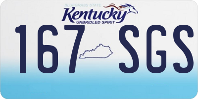 KY license plate 167SGS