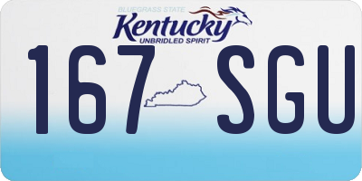 KY license plate 167SGU