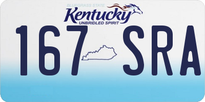 KY license plate 167SRA
