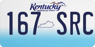 KY license plate 167SRC