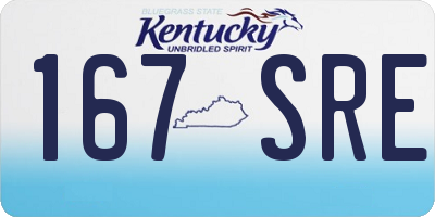 KY license plate 167SRE