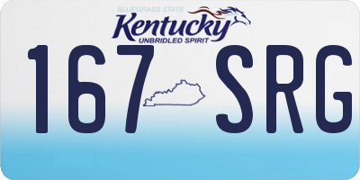 KY license plate 167SRG