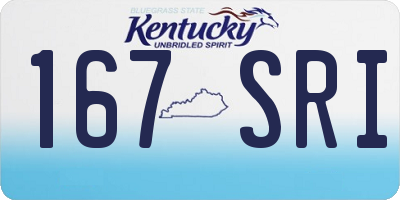 KY license plate 167SRI