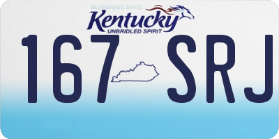 KY license plate 167SRJ