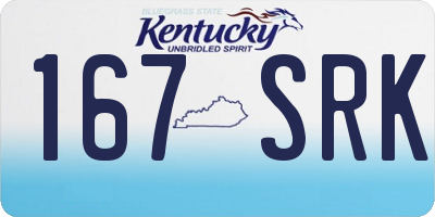 KY license plate 167SRK