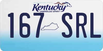 KY license plate 167SRL