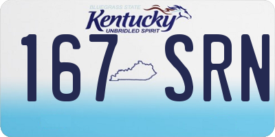 KY license plate 167SRN