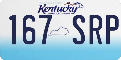 KY license plate 167SRP