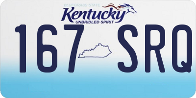 KY license plate 167SRQ