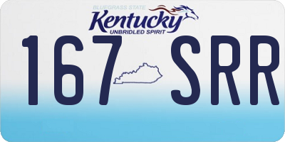 KY license plate 167SRR