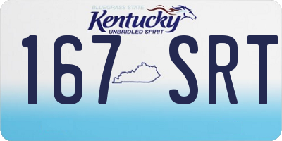 KY license plate 167SRT
