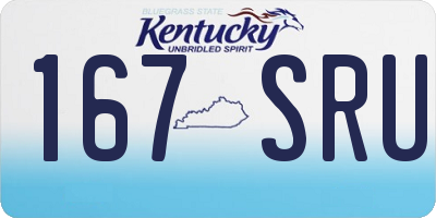 KY license plate 167SRU