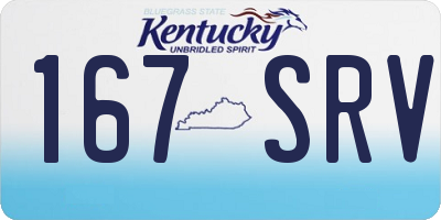 KY license plate 167SRV