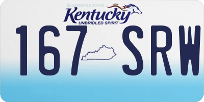 KY license plate 167SRW