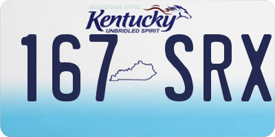 KY license plate 167SRX