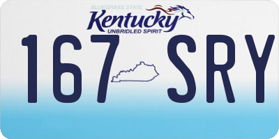 KY license plate 167SRY