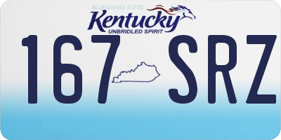 KY license plate 167SRZ
