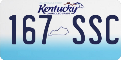 KY license plate 167SSC